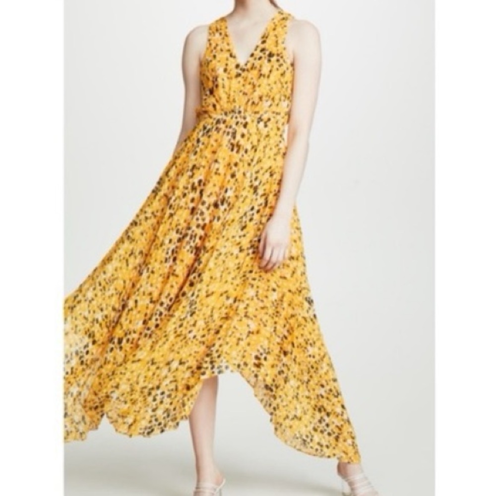 🛑 1 hour sale. 10 Crosby Derek Lam, size 6, Yellow Animal Print Maxi Dress